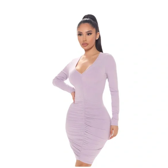 Fashion Nova | Dresses | Fashion Nova Ruched Mini Dress | Poshmark